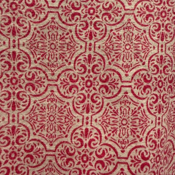 Chico's The Ultimate Tee Womens L (12) 3/4 Sleeve Medallion Long Tail Pink Top - Picture 4 of 5